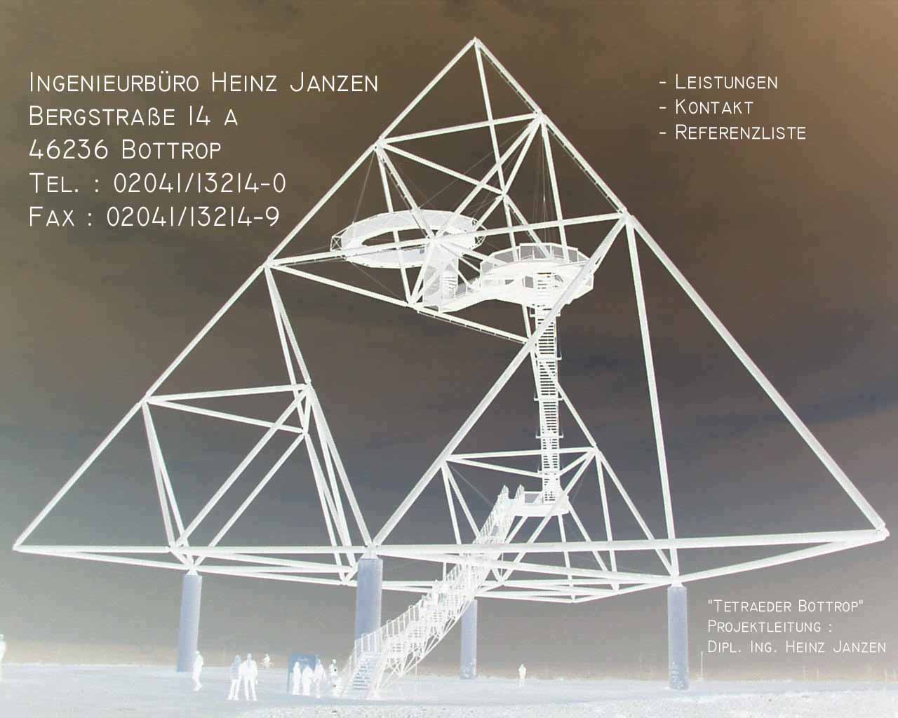 Diplom Ingenieur Heinz Janzen Projektleitung Tetraeder